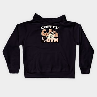 Coffe and Gym, Caffeine Addiction, Coffe drinks, Workout, Biceps, Funny Kids Hoodie